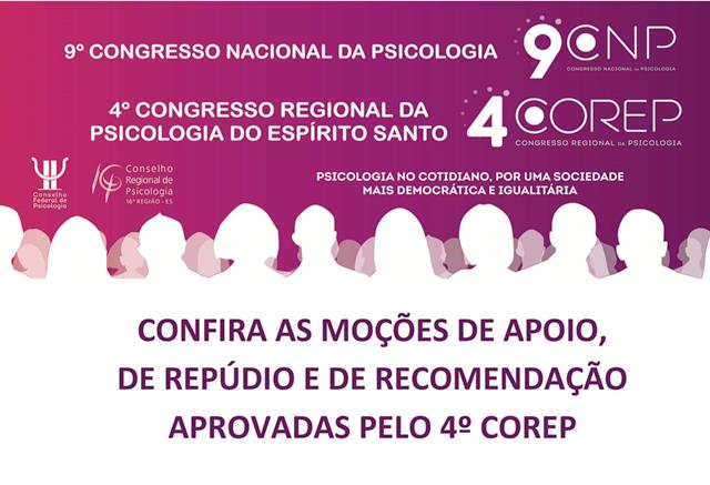 4º Corep aprova 7 moções de apoio, de repúdio e de recomendação