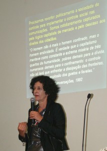 Na sua palestra, a conselheira do Conselho Federal de Psicologia, Roseli Goffman, mostrou os malefícios da publicidade voltada ao público infantil