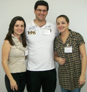  Psicológos da Comissão Eleitoral: Ana, Carlos e Gisele  A presidente destacou a mobilização da categoria e a divulgação feita pelo CRP-16.