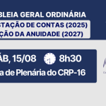 Participe da assembleia geral de prestação de contas e definição da anuidade 2027
